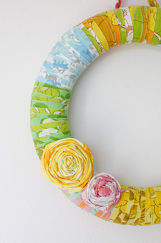 Fabric Wrapped Wreath