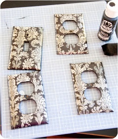 decoupaged switchplate covers