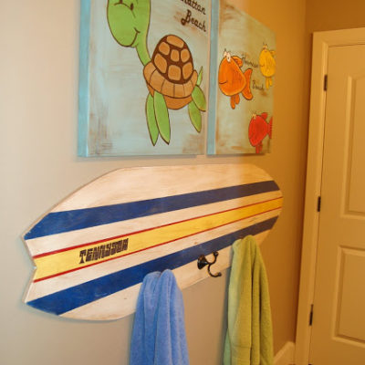 Towel Rack Surfboard