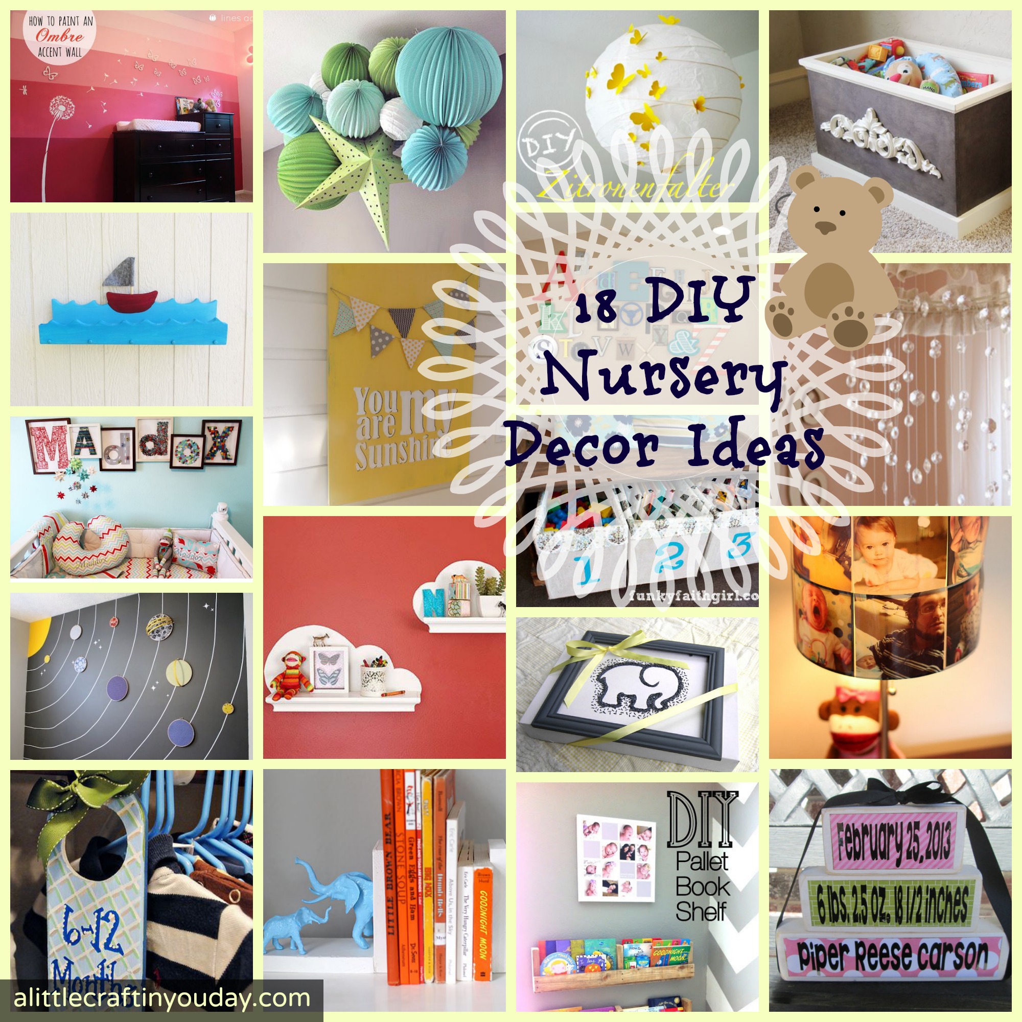 18 DIY Nursery Decor Ideas - A Little Craft In Your Day