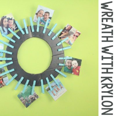 Instagram Clothespin Wreath with Krylon thumbnail
