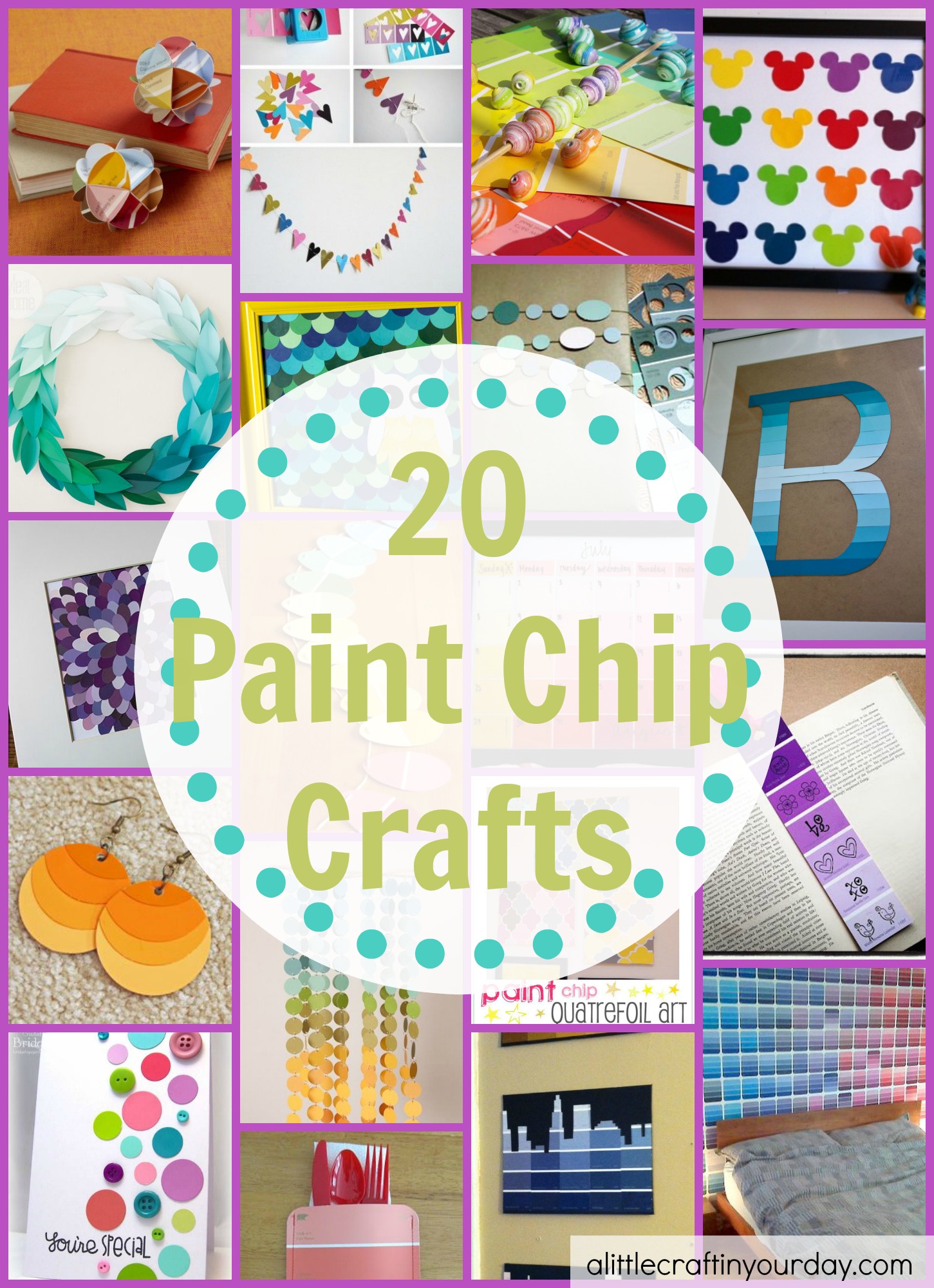 20 Paint Chip Crafts A Little Craft In Your Day   20 Paint Chip Crafts 