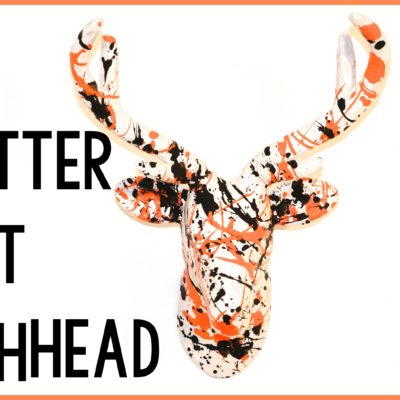 DIY Splatter Paint Deer Head thumbnail