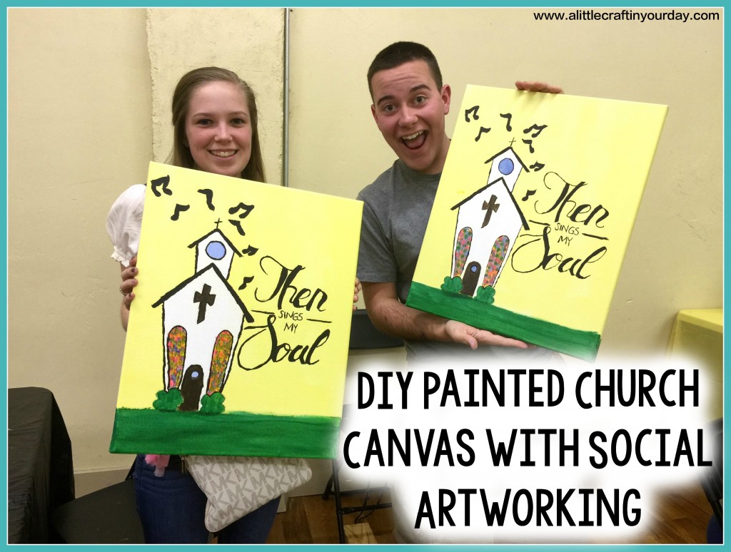 DIY-Painted-Church-Canvas-with-Social-Artworking