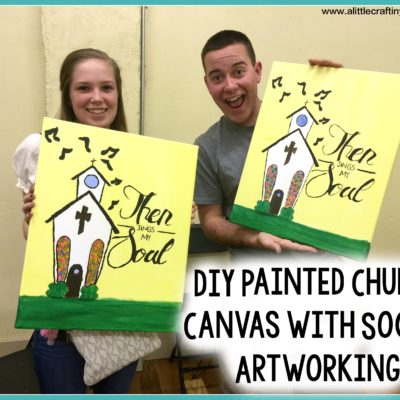 DIY Painted Church Canvas with Social Artworking thumbnail