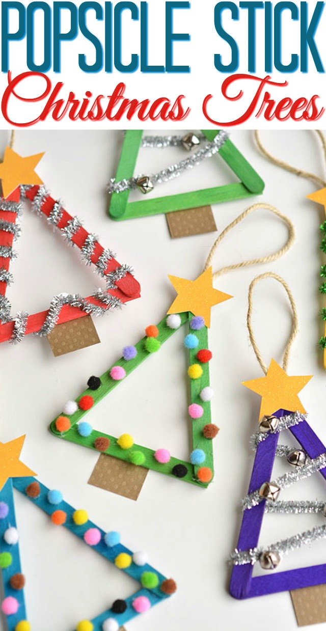 Popsicle Stick Christmas Trees - A Little Craft In Your Day