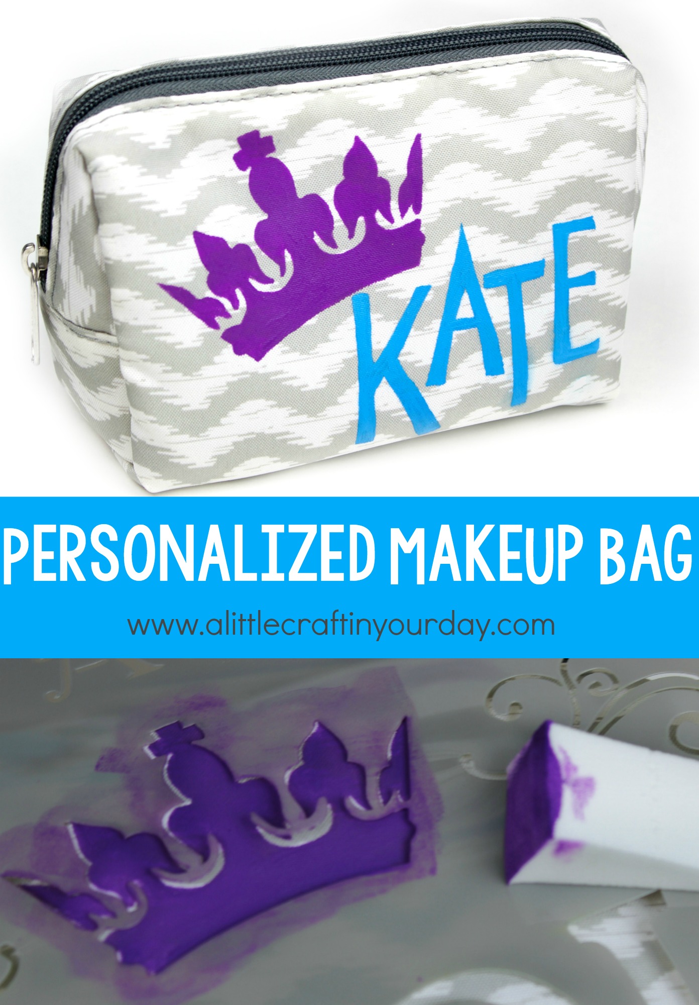 Personalized Makeup Bag A Little Craft In Your Day