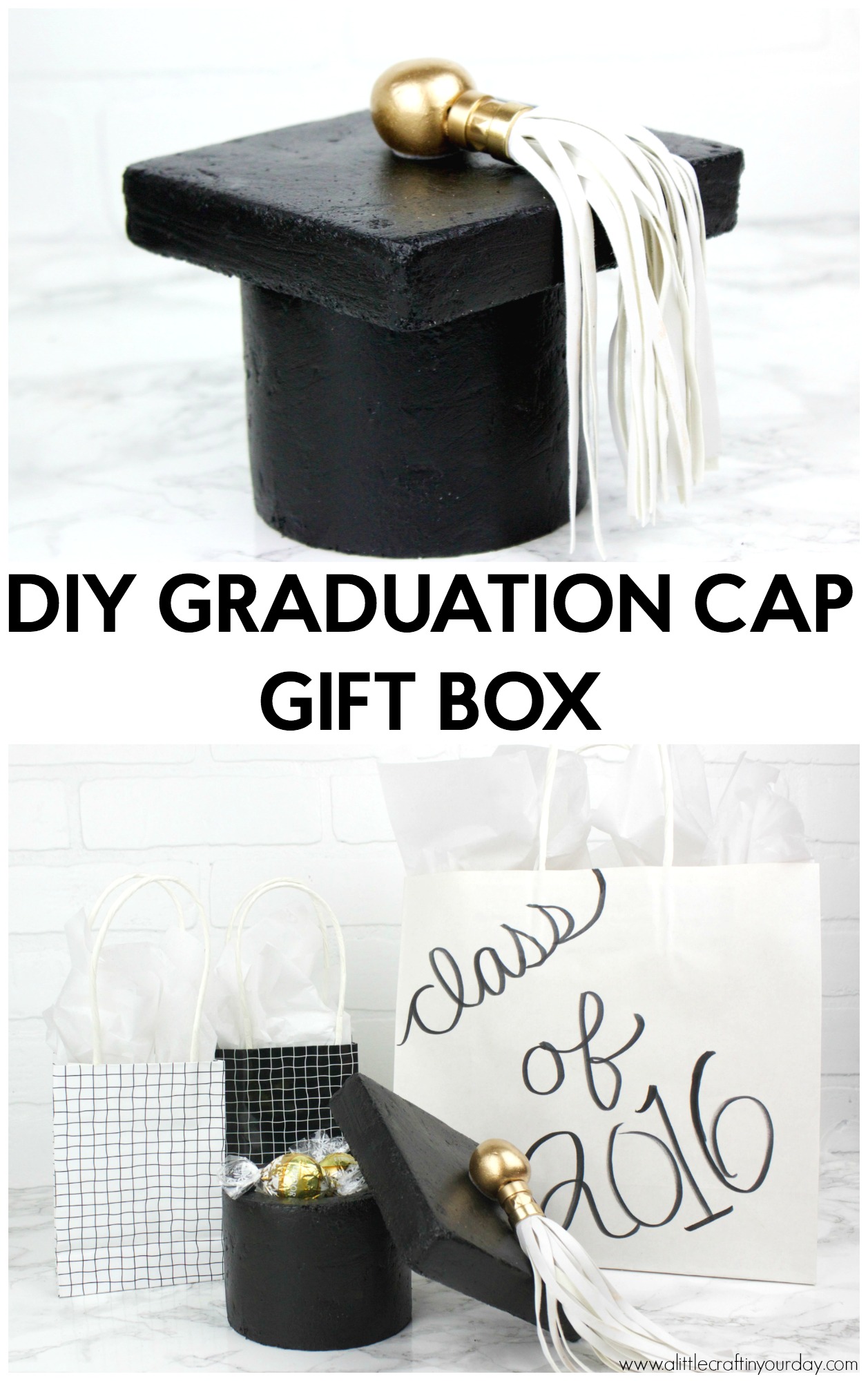 DIY Graduation Cap Gift Box - A Little Craft In Your Day