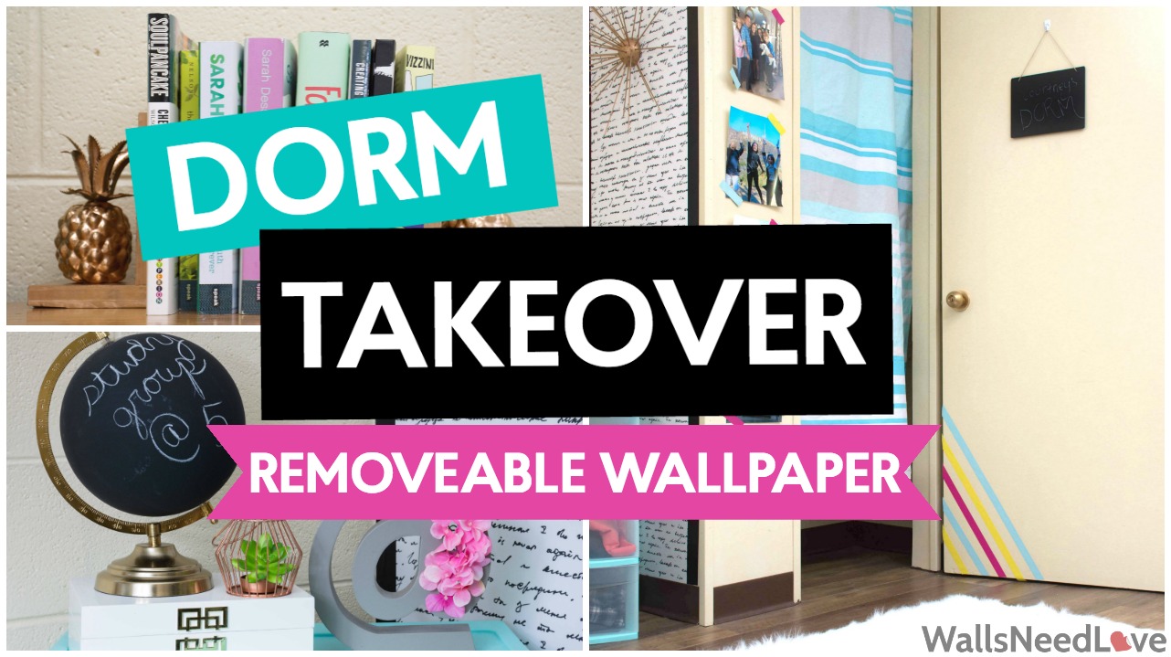 Dorm Takeover How to Apply Removable Wallpaper A Little Craft In