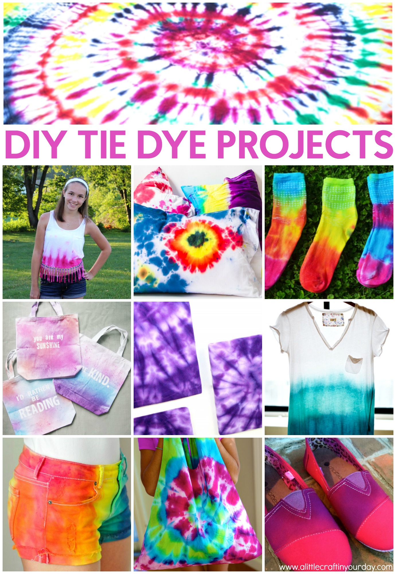 15+ DIY Tie Dye Crafts - A Little Craft In Your Day