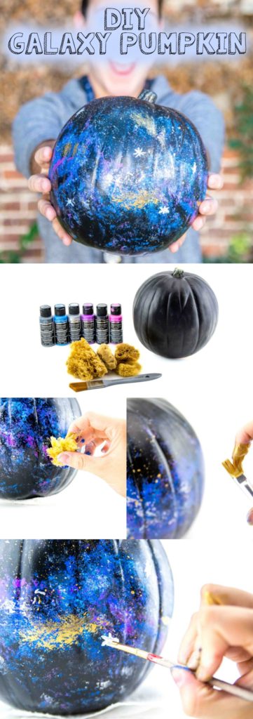 diy galaxy pumpkin, diy pumpkin decorating idea, diy pumpkin crafts, diy galaxy crafts, galaxy pumpkin tutorial, halloween crafts