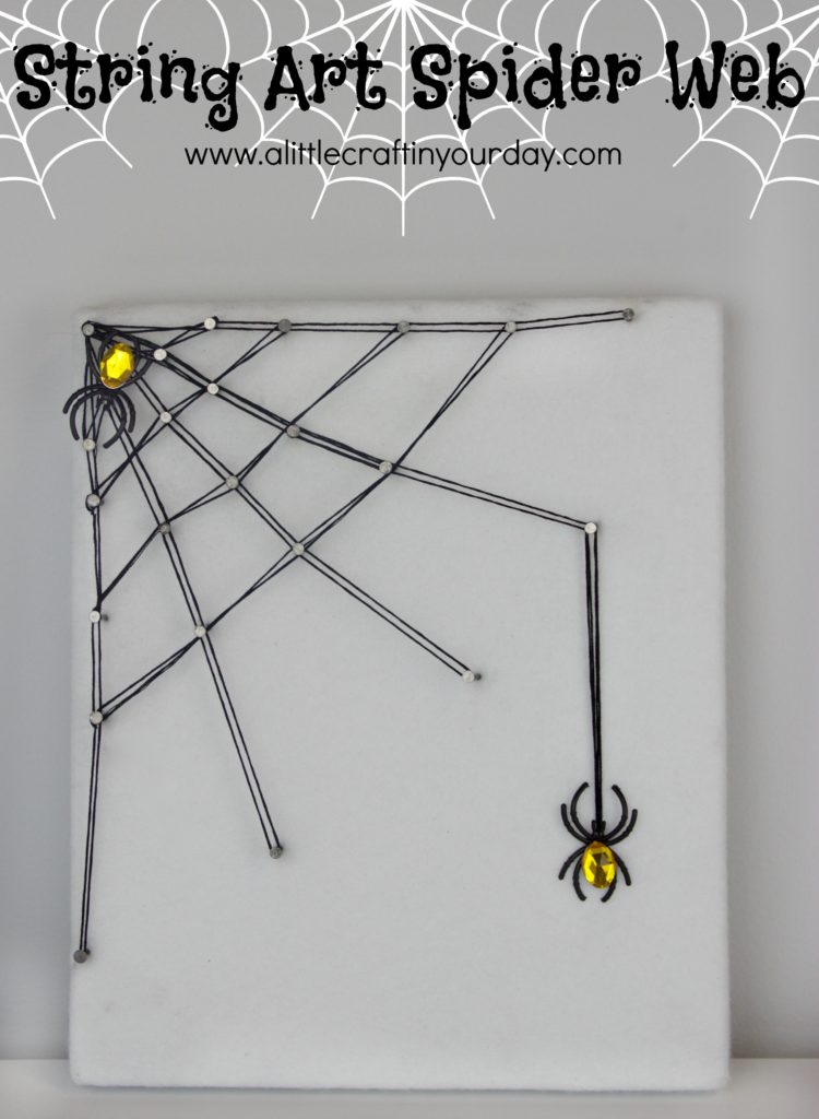 DIY String Art Spider  A Little Craft In Your Day