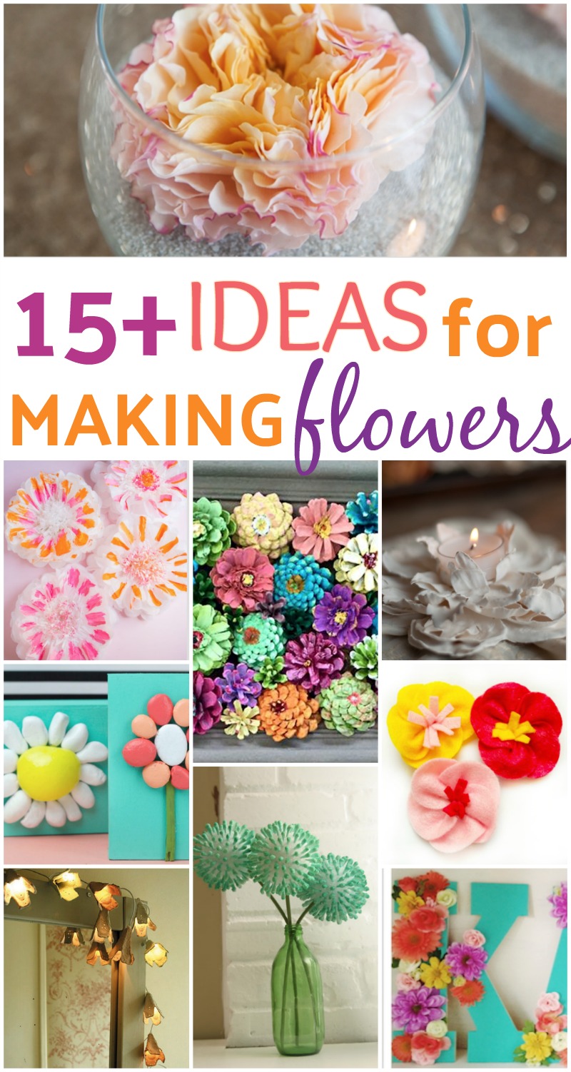diy flowers, how to make flowers, diy flower projects, flower crafts, easy flower diy