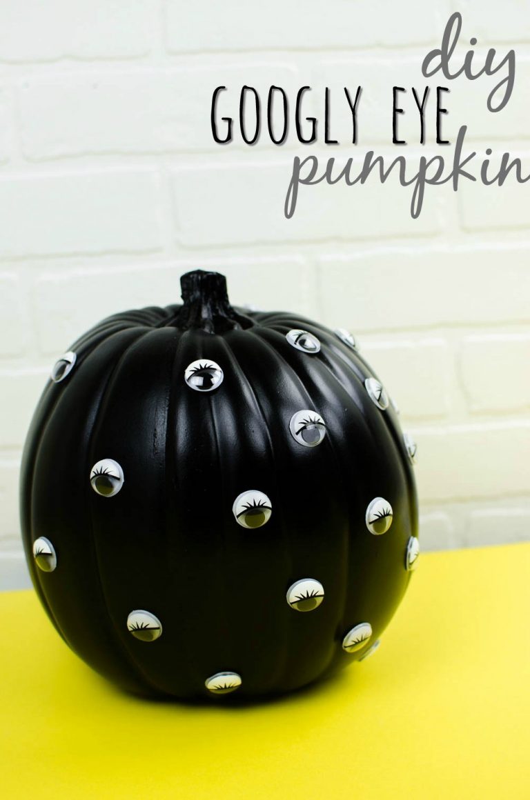 DIY Googly Eye Pumpkin a COOL nocarve Idea!