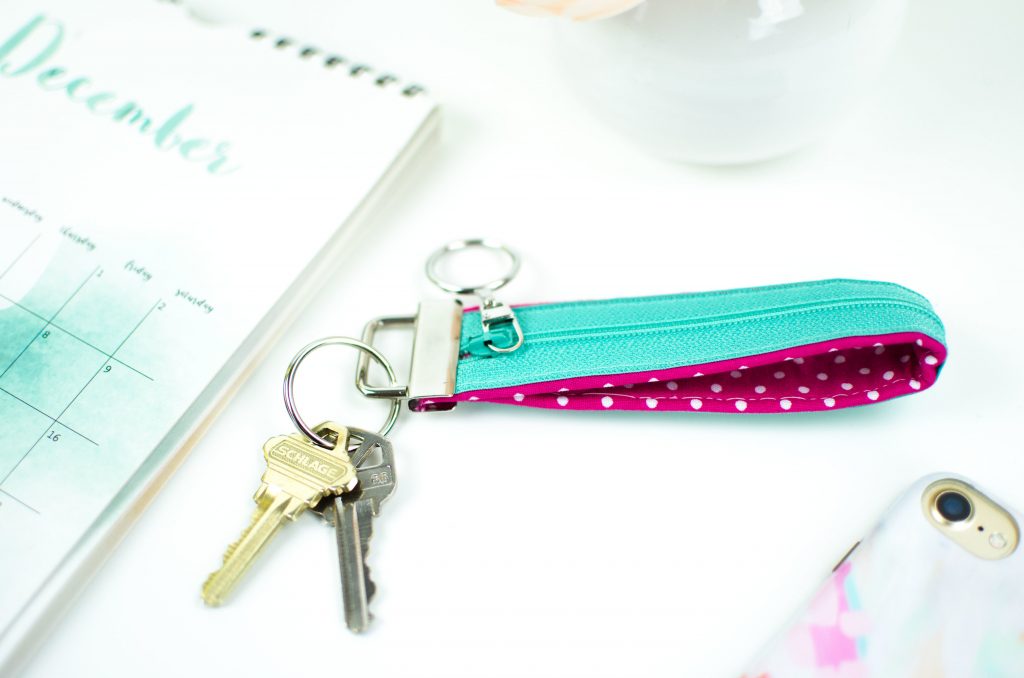 DIY Key Fob with a zipper compartment A Little Craft In Your Day