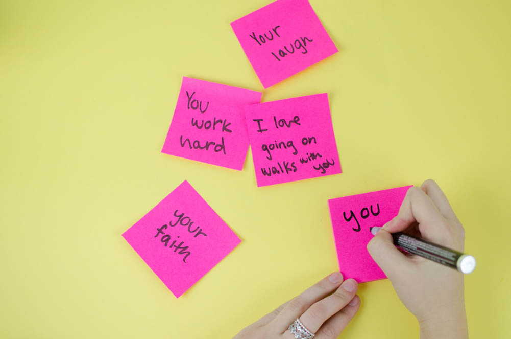 surprise love sticky notes for boyfriend