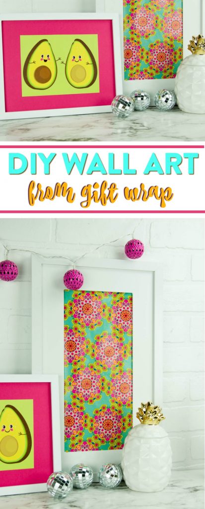 DIY Wall Art made from gift wrap- cheap but oh so awesome!