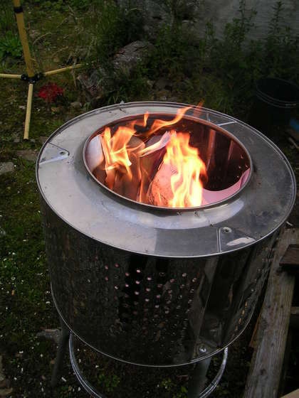 Turn an Old Washing Machine into a Backyard Fire Pit