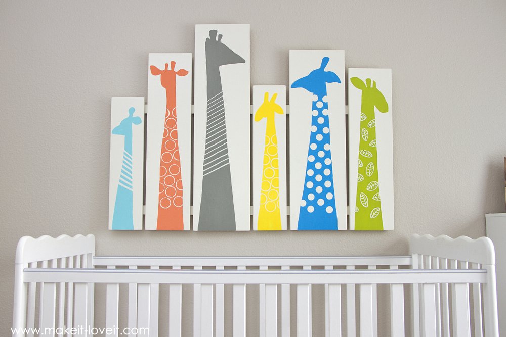 DIY Giraffe Nursery Art