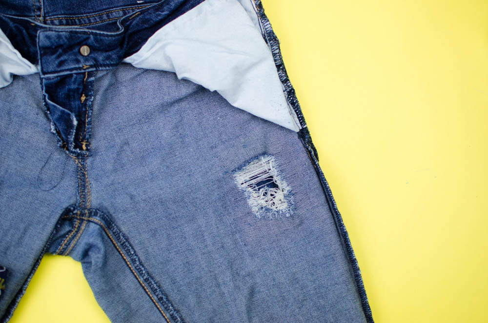 DIY Boro Jeans Repair the new trendy way to fix up old jeans