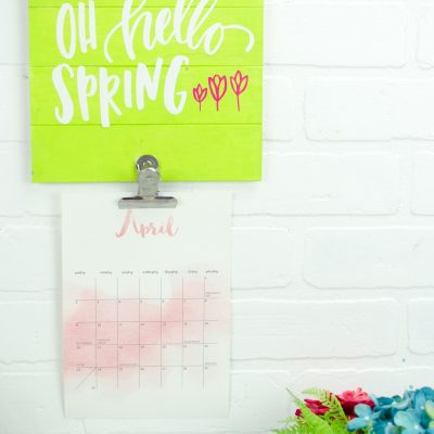 DIY Spring Calendar Holder – Cricut Spring Craft thumbnail