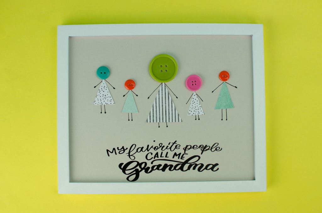 DIY Grandma Button Art
