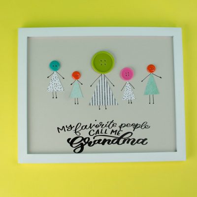 Cricut Grandma Gift Idea – DIY Button Art thumbnail