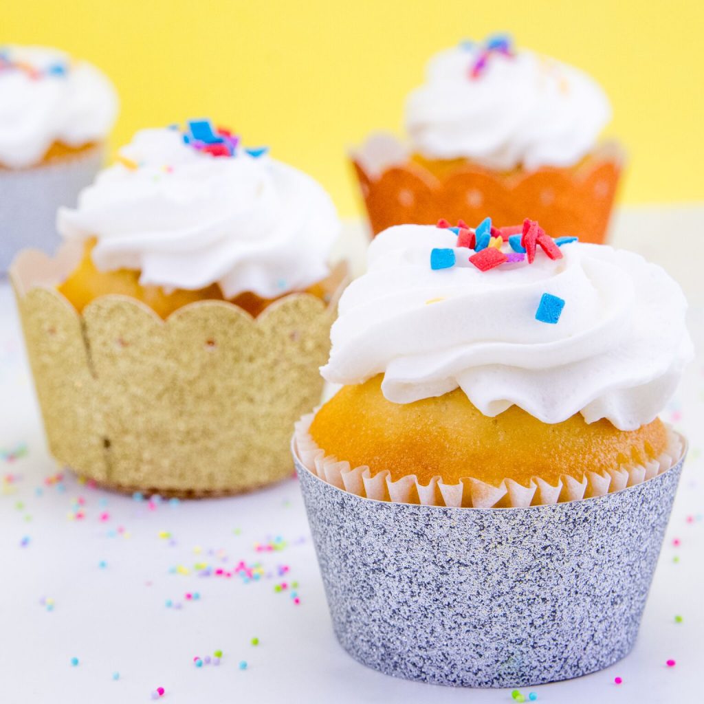 Easy DIY Glitter Cupcake Wrappers