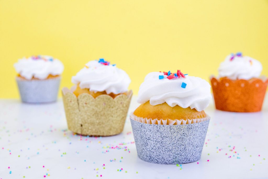 Easy DIY Glitter Cupcake Wrappers
