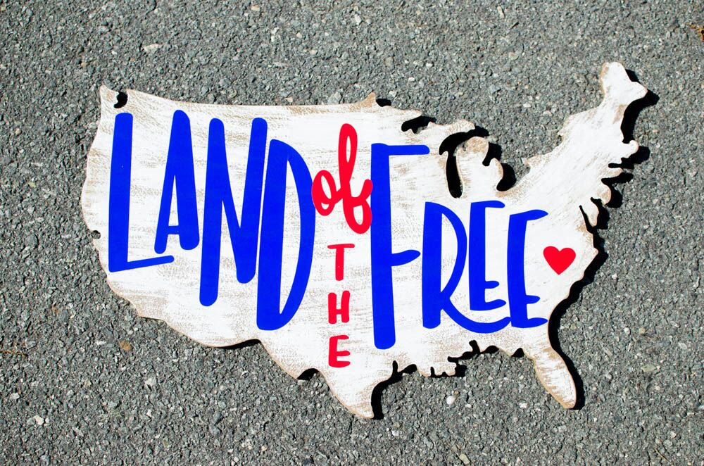USA Land Of The Free Plaque