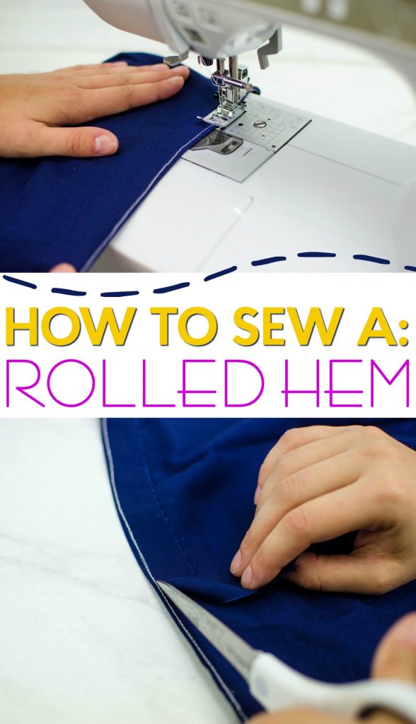 How to sew a rolled hem tutorial