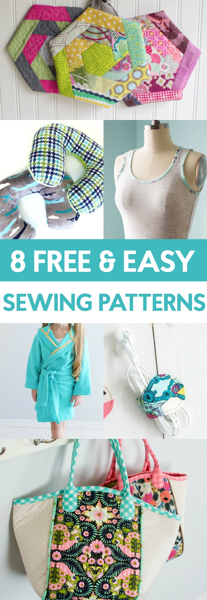 8 Free Sewing Patterns for Beginners - A Little Craft In Your Day