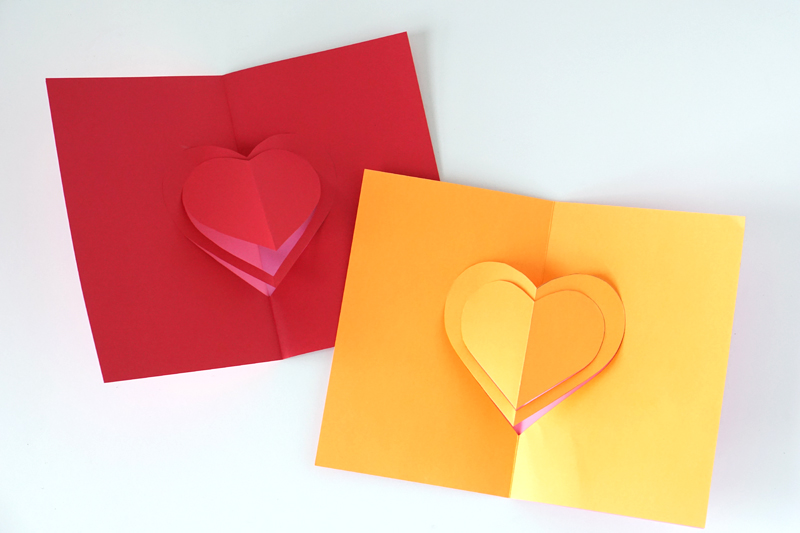 DIY Heart Pop Up Valentine Cards