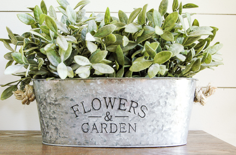 How to age galvanized Dollar Tree planters with a few simple household ingredients!
