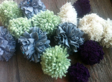 你可以用旧衬衫做绒球