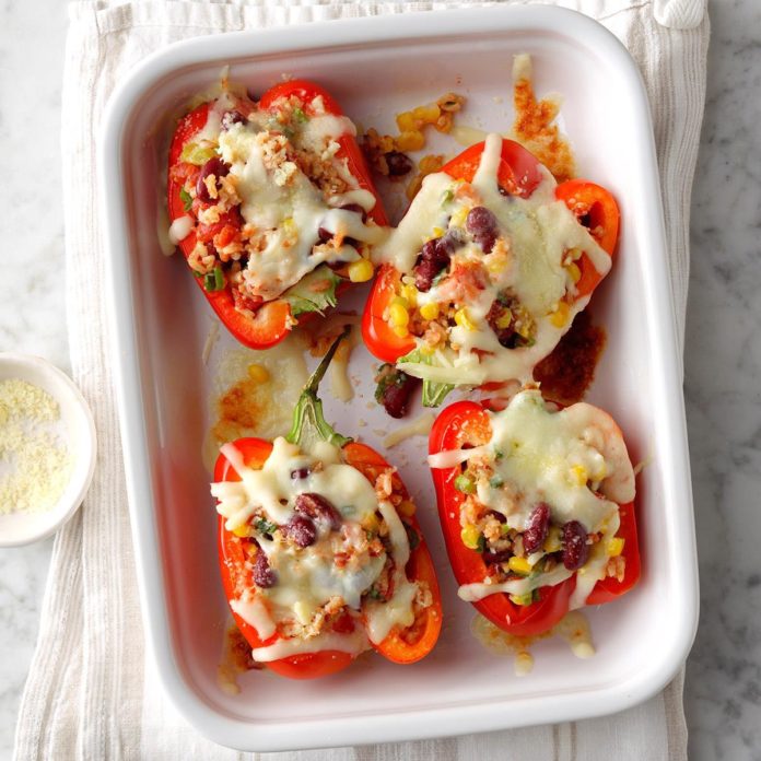 recipes you can make in your dorm room  - microwave stuffed peppers