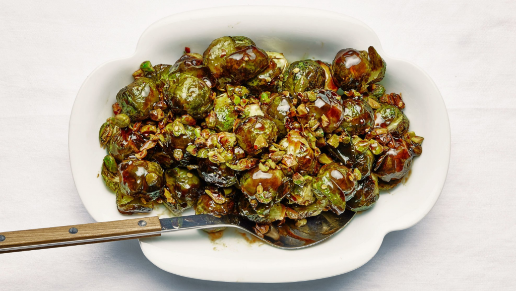 Brussels Sprouts with Pistachios and Lime