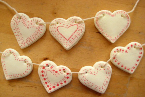 diy clay heart bunting holiday and home decor