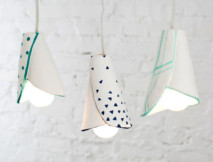 diy clay pendant lamp for gifts or home decor 