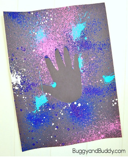 galaxy handprint art project a cool activity for kids