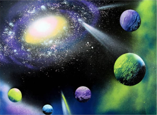 Spray Paint Galaxy Art Project Tutorials For Kids in 30 Minutes