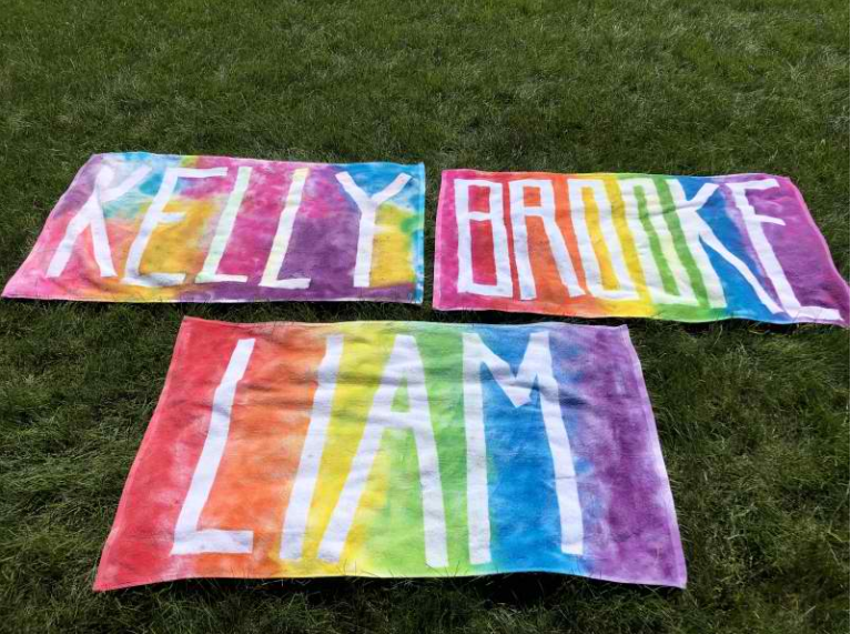 End of Summer Tie-Dye Beach Towels Colorful Craft Project For Kids