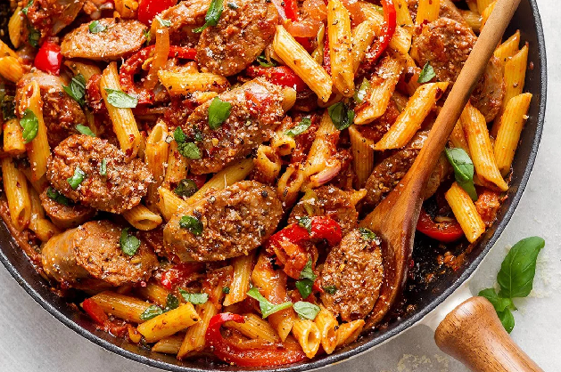 20-Minute Sausage Pasta Skillet Easy and Flavorful Recipe