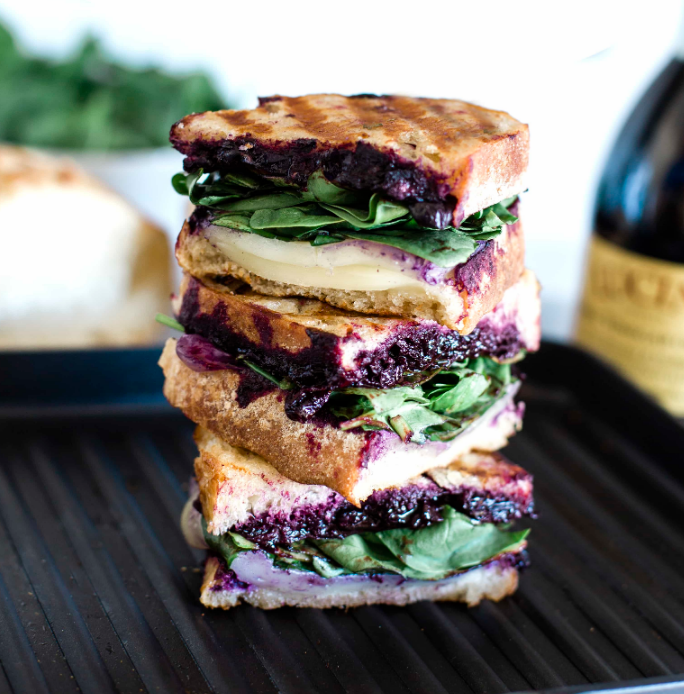 Grilled Balsamic Blueberry And Cheese Panini Delicious Sandwich On The Go For The Family