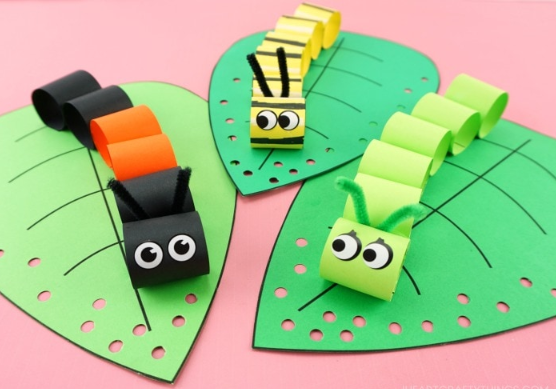3D caterpillar paper craft 