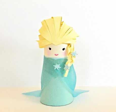 Frozen Elsa paper tube