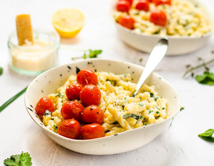 Gemelli Pasta with Herbed Ricotta & Cherry Tomatoes Recipe In 20 Minutes