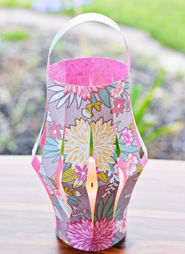 A beautiful summer camp paper lanterns
