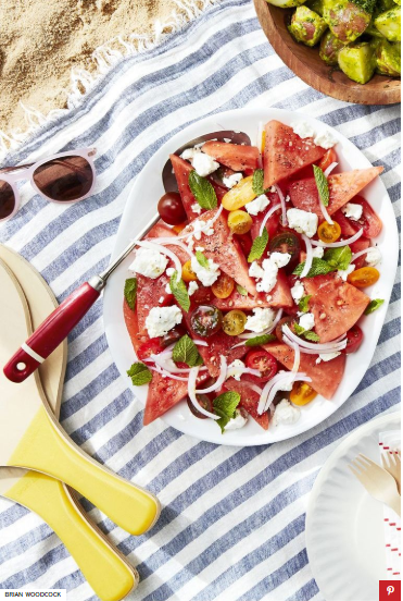 watermelon, tomato, and feta salad refreshing summer dinner side dish