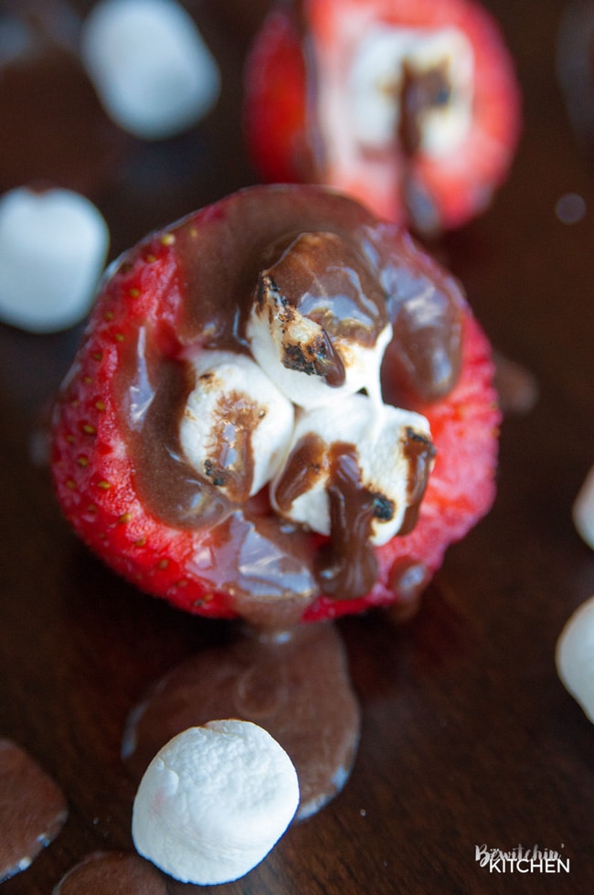 S'mores stuffed strawberries